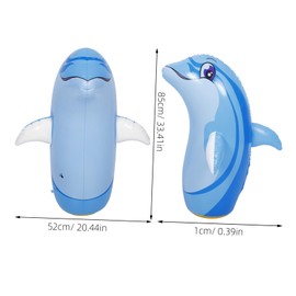 Kisangel Large Inflatable Dolphin Pool Decoration Outdoor Plaything Water Game PVC Made