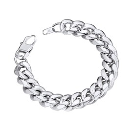 Mens & Womens Heavy Stainless Steel Bracelet 19CM Sturdy Lobster Claw Clasp