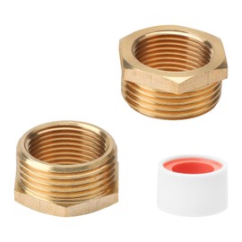 ZMDMAH Premium 1 to 3/4 Inch Brass Reducer Male / Female Thread Reducer with Irrigation Joint Tape, Male Thread to Female Thread Nipple, Thread Fitting for Water Pipes