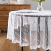 Warm Home Designs 90 Inch Round Tablecloth. White Lace Tablecloth
