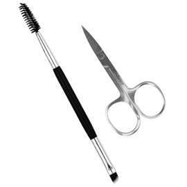 Eyebrow Scissors with Eyebrow Brush, Eyelash Scissors, Eyebrow Trimming Scissors for Women & Eyebrow Shaping Scissors and Brush, Small Facial Scissors for Eyebrows with Sharp Tip