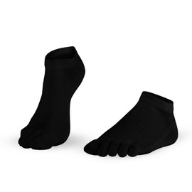 Knitido Dr. Foot® Silver Protect Antimicrobial Trainer Toe Socks with Silver Threads for Men and Women, Against Sweat and Athlete's Foot Infections, Size: 43-46, Colour: Black (101), Black (101)
