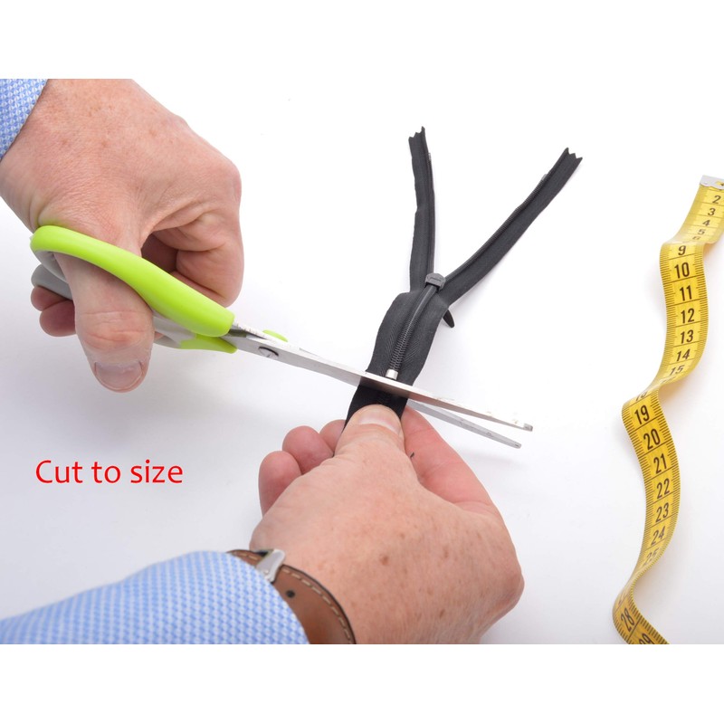 Trimz Adjustable Invisible Zip, Olive, 60cm