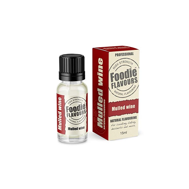 Foodie Flavours Natural Mulled Wine Flavouring, High Strength - 15ml