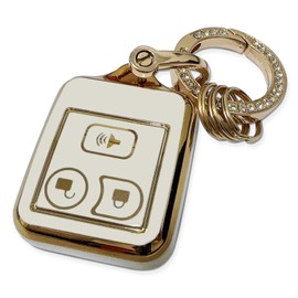 POSAID Key Fob Cover for Ford F150 F250 F350 Escape Expedition Explorer Ranger, Key Fob Case for Lincoln, Mercury, Mazda with Key Ring 3 Buttons, White