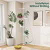 Hershii 4-Tier Indoor Plant Stand Tension Pole Corner Standing Shelf