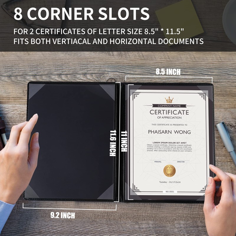 Diploma Cover 8.5 x 11 Certificate Holders for Letter-Sized Award