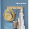 JSVER Wooden Coat Hooks Coat Rack Wall Mounted, Modern Coat