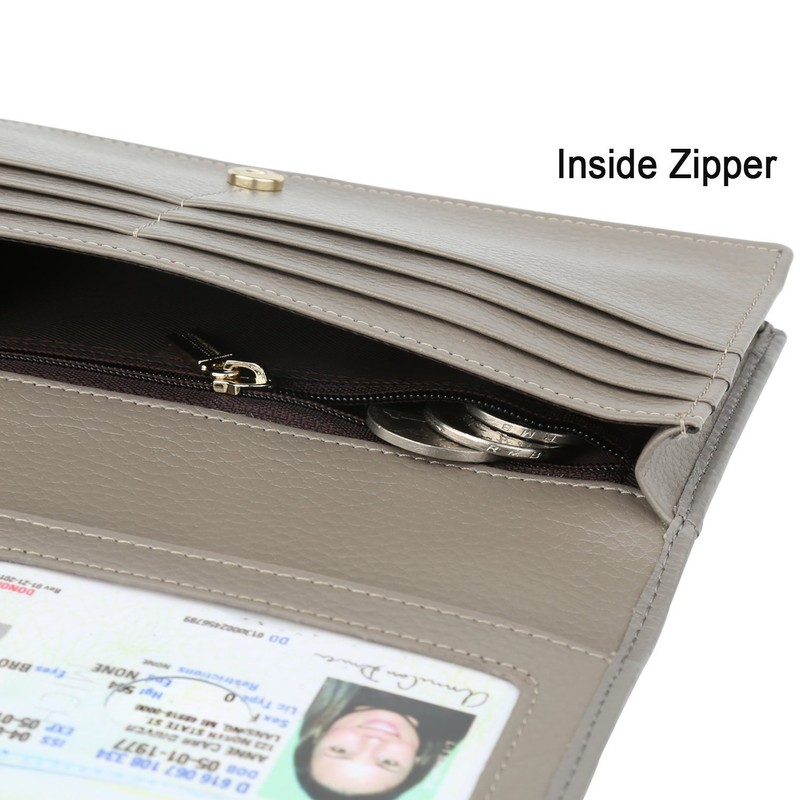 Lavemi Ultra Slim Thin Leather Women Wallet RFID Blocking Credit