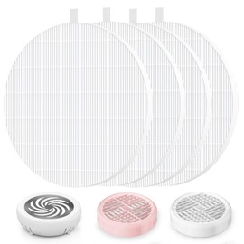 4 Pack Nail Dust Collector Replacement Filters, 100 Sheets Pink Filter Paper with Cleaning Brush- Home & Salon Use