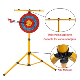 - QI HUO JU - Archery Target Stand Adjustable Bow and Arrow Target Stands for Backyard, Foldable Metal Target Stand for Adult Youth Straw & Foam Targets Range Practice Shooting