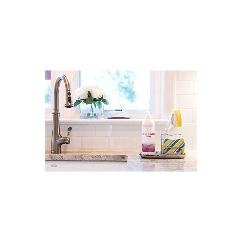 Real Simple Clean Liquid Dish Soap, Plant-Based Formula, Natural Essential