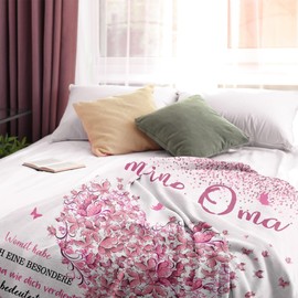 Jinmaple Oma Geschenk, Geschenk Oma Geburtstag, Geschenke Für Oma Zum Geburtstag, Oma Geschenk Geburtstag, Geschenk Für Oma Von Enkel, Beste Oma Geschenke, Geschenke Oma Decke 150x130CM