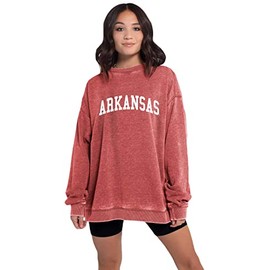 Chicka-d Arkansas Razorbacks Women's Campus Crewneck Sweatshirt Cardinal, Medium