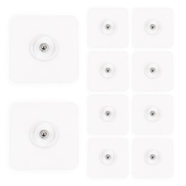 10 Pack Adhesive Wall Hooks Wall Hooks for Hanging Nails Free Sticker Screw Free Sticker for Bathroom Kitchen Office Home Reusable Adhesive Wall Mount Hooks Heavy Duty Waterproof Picture Hangers