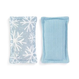 DEMDACO Snowflake Blue and White 3 x 5 Inch Cotton Christmas Kitchen Sponge Set of 2