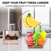 Livabber Countertop Fruit Basket Bowl with Banana Hanger, Modern Standing
