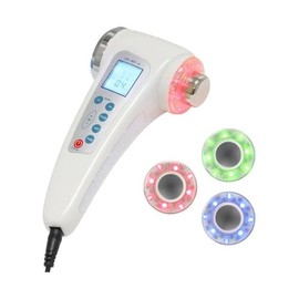 FINYQBET Aparato estético de ultrasonidos Photon Ion - 4 en 1 (ultrasonidos 1/3 MHz + iones + LED) para limpieza profunda, rejuvenecimiento y tratamiento facial/corporal - Para uso doméstico, clínicas y viajes