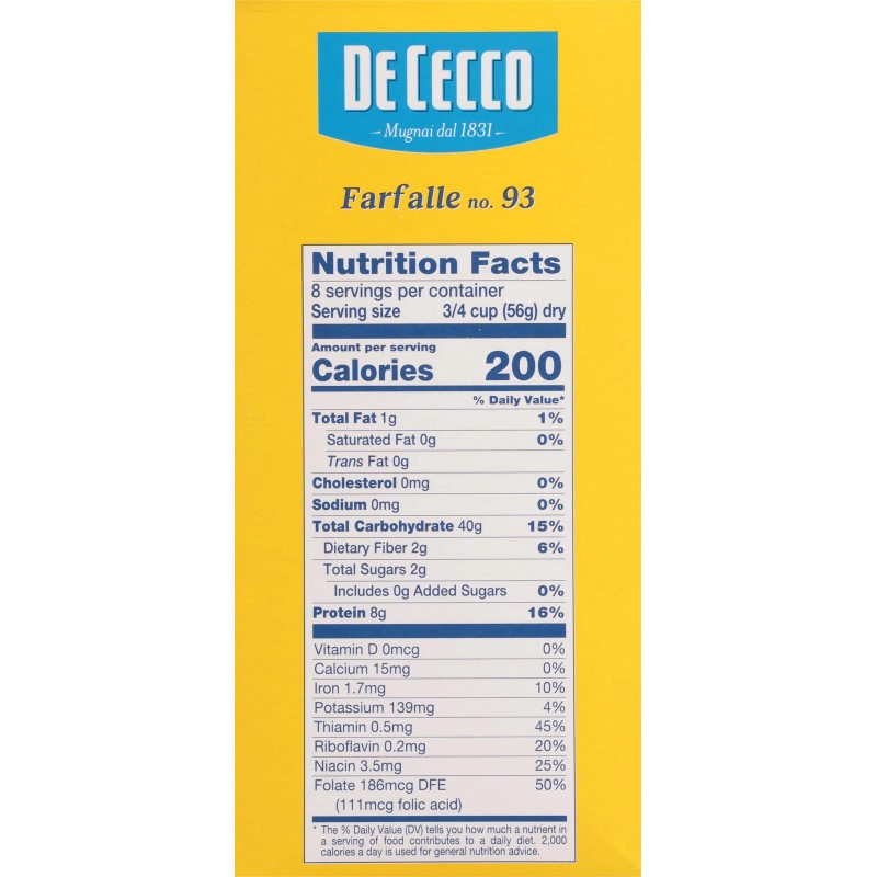 De Cecco Farfalle Pasta, 16 Oz Grocery
