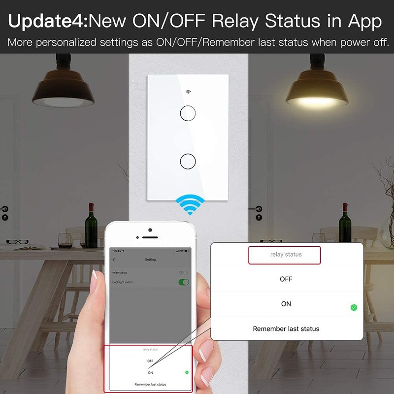 MOES ZigBee Smart Touch Wall Light Switch,Requires Tuya ZigBee Hub,No