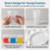 Yuaerbuo 6 Pack Plastic Paint Pots with Lids, Small Paint