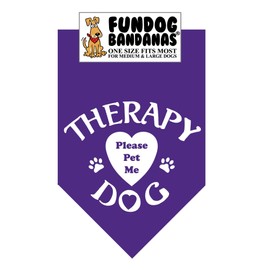 Therapy Dog Please Pet Me Bandana