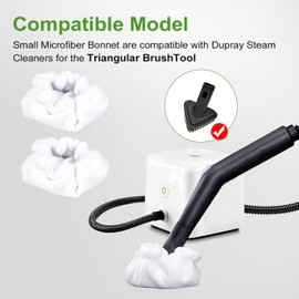 Sgizoku Small Microfiber Bonnet Steam Mop Pads Compatible with Dupray Steam Cleaners etc for The Triangular Brush Tool - Reusable Washable Steam Cloth Accessories - 10 Pack