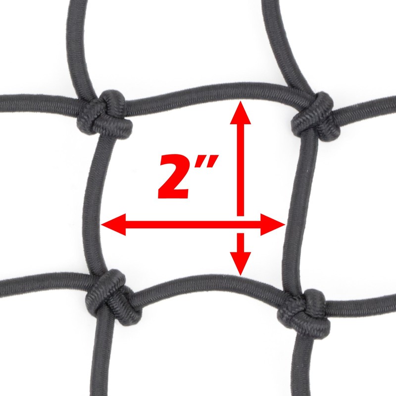 Powertye 15in x 30in Elastic Cargo Net with 10 Adjustable