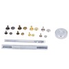 240Pcs Leather Rivet Double Caps Tubular 2 Sizes Metal Set