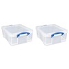 Really Useful Box 17 Liter Plastic Stackable Storage Container w/Snap