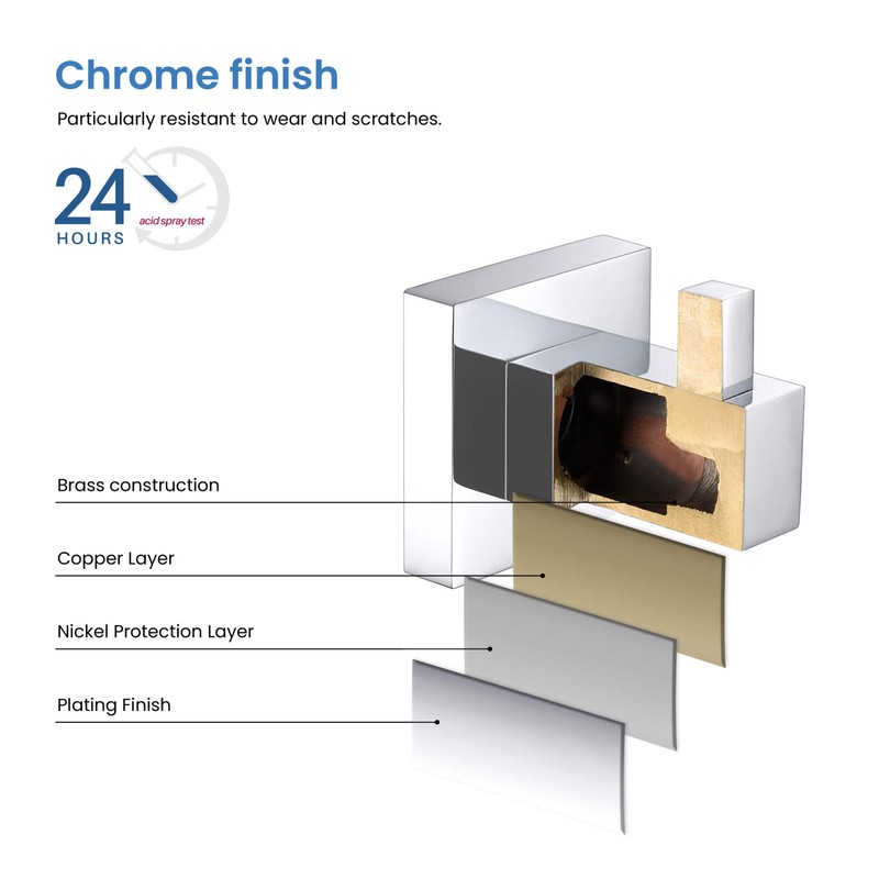 KIBI Cube Bathroom Towel Hook Wall Mounted Robe Hook |