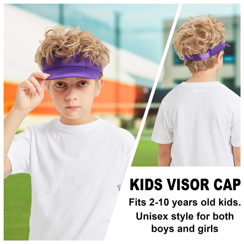 TOPTIE Kids UV Sun Protection Visor Cap, Adjustable Cotton Sun