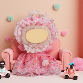 Red Doll Clothes, 17cm Dolls Outfit Set with Bow , Luxury Chic Style High-End Fashion Suitable Doll Accessories (No Doll)