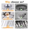 BUXVRCS Semi Flush Mount Ceiling Light, Modern Chandelier Crystal Ceiling