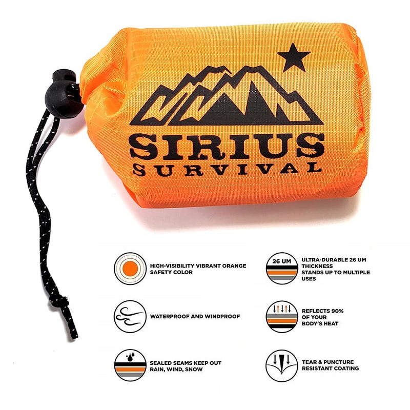Sirius Survival Bivvy Emergency Sleeping Bag - Lightweight & Compact