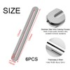 6PCS Slotted Brace,Flat Straight Brace Brackets,Stainless Steel Flat Slotted Brace