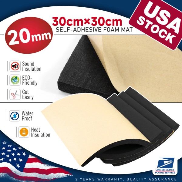 Modigt 4Sheets 12"x12" Sound Deadener Car&Home Heat Shield Insulation Noise