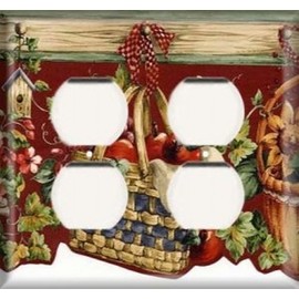 Four Switch Plate - Hanging Fruit Basket