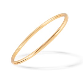 JULIETTE COLLECTION 14K Yellow Gold 0.75MM Polished Stack Band Ring for Women - Ring Size 10.5