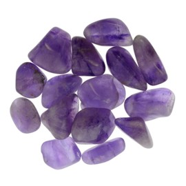 Digging Dolls: 1/2 lb Tumbled Amethyst Stones from Madagascar - 0.75" to 1.50" Avg Rocks for Crafts, Art, Crystal Healing, Wicca, Reiki and More!