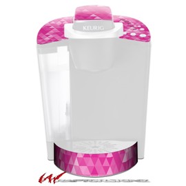 WraptorSkinz Decal Style Vinyl Skin compatible with Keurig K40 Elite Coffee Makers Triangle Mosaic Hot Pink (Fuchsia) (COFFEE MAKER NOT INCLUDED)