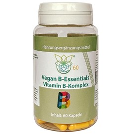 VITARAGNA Veganer Vitamin B-Komplex, 60 Kapseln, Vitamin B12, B1, B5, B6, B7, B9, Hochdosiert, Glutenfrei, Laktosefrei