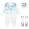 Lilax Baby Boy Jewels Crown Tuxedo Outfit Layette 5 Piece