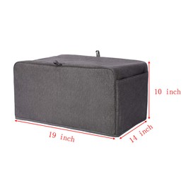 CACTIYE Toaster Oven Dust Cover with Accessory Pockets Compatible with Hamilton Beach 6 Slice of Toaster Oven ( GRAY)