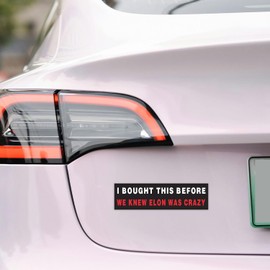 1X Anti Elon Bumper Sticke for Car - I Bought This Before Elon Went Crazy - Vinyl Sticker Laptop Decal Car Bumper Window Waterproof Sticker
