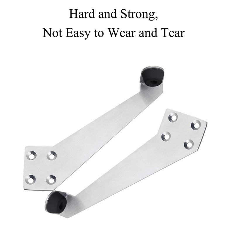 2Pcs Over Head Door Stops with Rubber Buffer 90 Degree