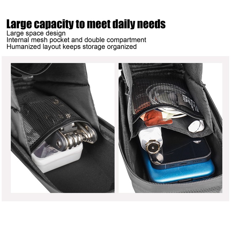 Scooter Front Bag EVA Hard Shell Waterproof Reflective Large Capacity
