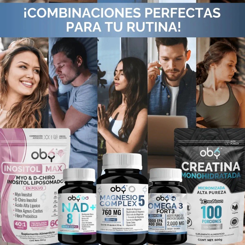 Oby Magnesio Complex Citrato Glicinato Treonato Taurato Gluconato Oxido Minerales
