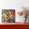 SEULIFE Wall Clock Abstract Art Music Note, Silent Non Ticking