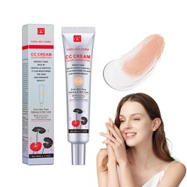 Tinted Face Cream with Centella Asiatica, CC Cream Red Correct CC Cream Colour Correcting Cream Make Up Fondation Moisturising, Improves the Complexion & Moisturises (Light Colours)